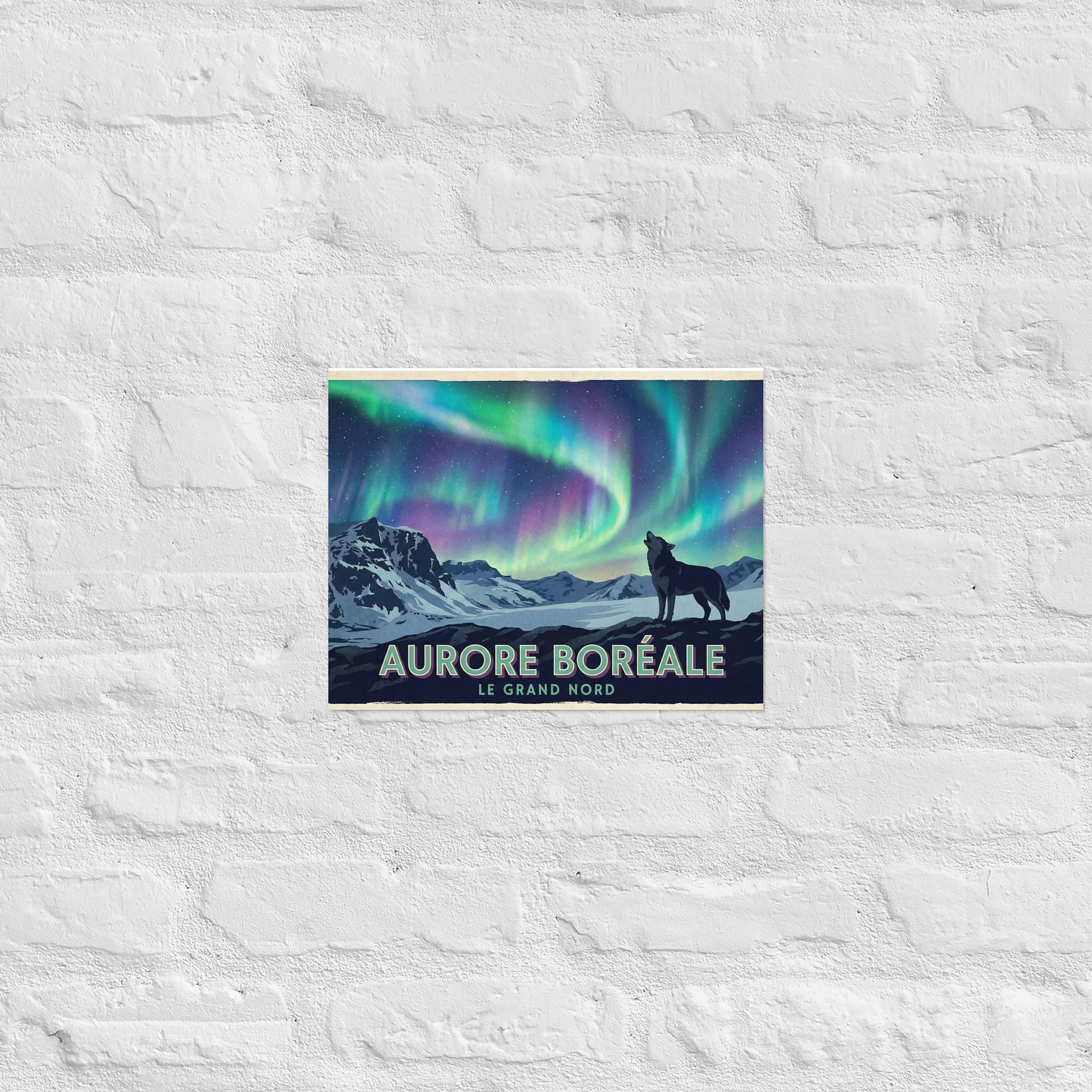 Affiche "Poster" Aurore Boréale et Husky – Image 4