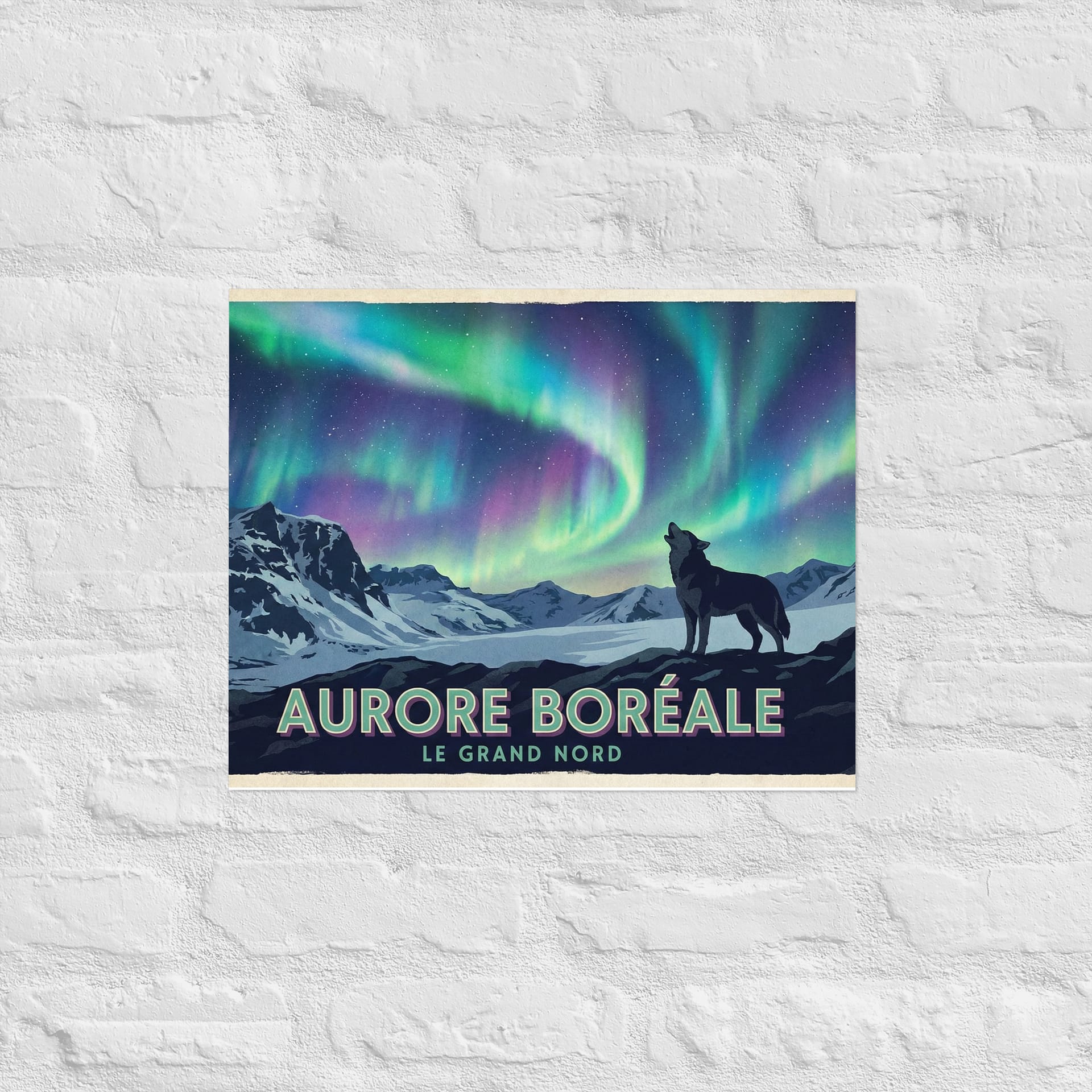 Affiche "Poster" Aurore Boréale et Husky – Image 6