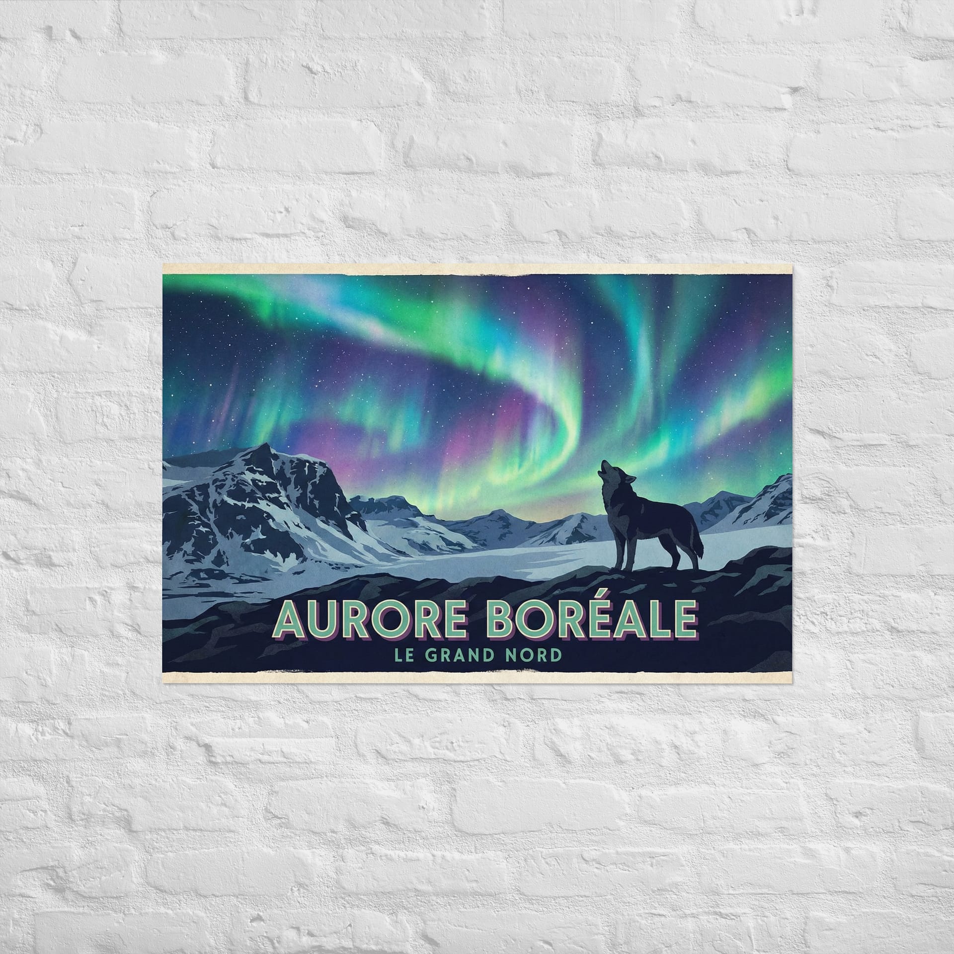 Affiche "Poster" Aurore Boréale et Husky – Image 8