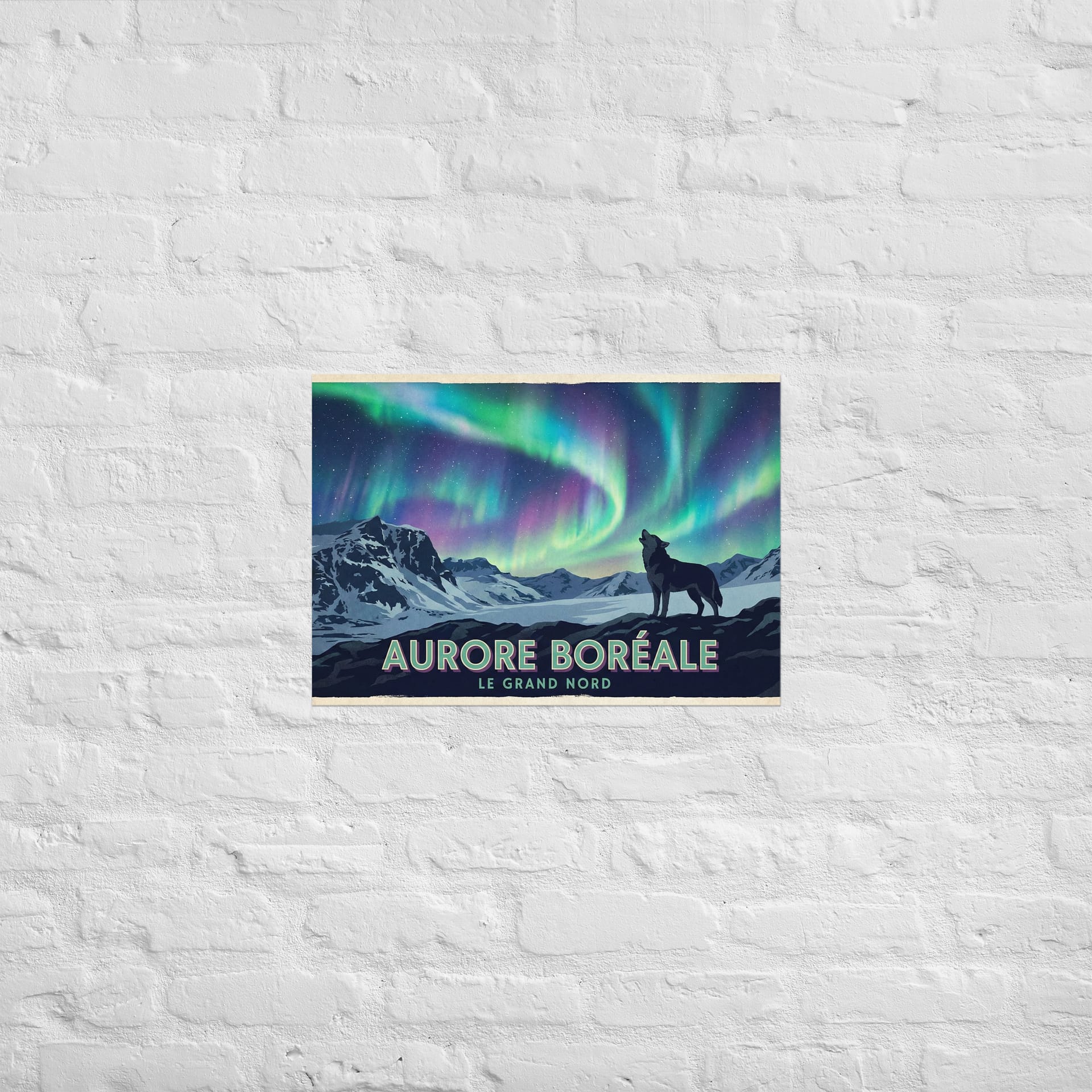 Affiche "Poster" Aurore Boréale et Husky – Image 3