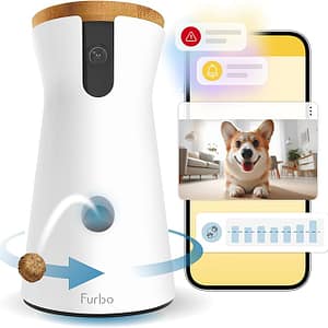 Caméra Furbo pour chien avec distributeur de friandises intégré - Surveillance HD et audio bidirectionnel