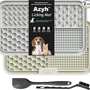 Tapis de léchage LickiMat en silicone alimentaire avec motifs texturés pour chien - Anti-anxiété